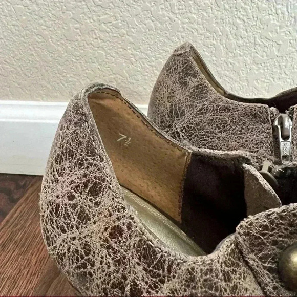 Seychelles Los Angeles Ankle Bootie Boots Brown Leather Women Size 7.5 Side Zip - Picture 5 of 15